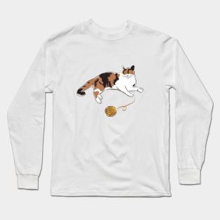 Cat playing with the wool ball Long Sleeve T-Shirt